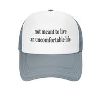 KWQDOZF Non destinato a Vivere Una Vita scomoda Cappello da Camionista in Rete Cappellini da Baseball Unisex in Schiuma di Poliestere