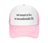 KWQDOZF Non destinato a Vivere Una Vita scomoda Cappello da Camionista in Rete Cappellini da Baseball Unisex in Schiuma di Poliestere