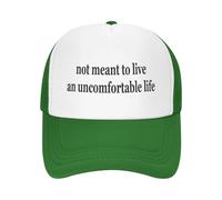 KWQDOZF Non destinato a Vivere Una Vita scomoda Cappello da Camionista in Rete Cappellini da Baseball Unisex in Schiuma di Poliestere