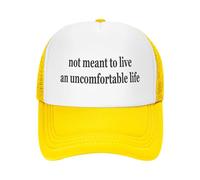 KWQDOZF Non destinato a Vivere Una Vita scomoda Cappello da Camionista in Rete Cappellini da Baseball Unisex in Schiuma di Poliestere