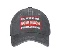 KWQDOZF Non Ho Idea di Quanto tu significhi per me2 Cappellino da Baseball Vintage Lavato per Uomo e Donna, Classico Cappello da Cami