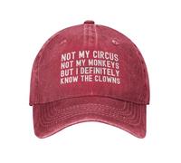 KWQDOZF Non Il Mio Circo, Le Mie Scimmie, ma conosco sicuramente i Clown, Cappello da Baseball da Donna