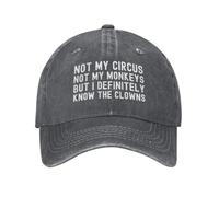 KWQDOZF Non Il Mio Circo, Le Mie Scimmie, ma conosco sicuramente i Clown, Cappello da Baseball da Donna