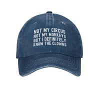 KWQDOZF Non Il Mio Circo, Le Mie Scimmie, ma conosco sicuramente i Clown, Cappello da Baseball da Donna
