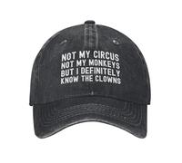 KWQDOZF Non Il Mio Circo, Le Mie Scimmie, ma conosco sicuramente i Clown, Cappello da Baseball da Donna