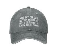 KWQDOZF Non Il Mio Circo, Le Mie Scimmie, ma conosco sicuramente i Clown, Cappello da Baseball da Donna