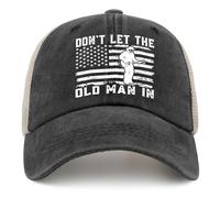 KWQDOZF Non Lasciare Che Il Vecchio indossi Un Cappello da Camionista da Donna con Berretto Vintage in Rete per L'Estate