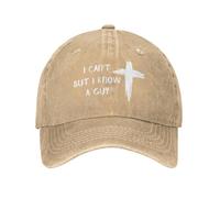 KWQDOZF Non Posso ma conosco Un Ragazzo Cappello Gesù Croce Cappello Cappello Cristiano Cappello da Baseball da Uomo Cappello da Camionista da donnaCappello