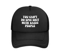 KWQDOZF Non puoi Fare Cose epiche con Persone banali. Cappellino da Baseball con Rete.