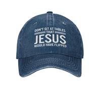 KWQDOZF Non sederti ai tavoli Che Gesù avrebbe ribaltato Cappelli da Baseball in Cotone Regolabile