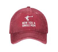 KWQDOZF Ora Sei Una Mamma Single, Cappelli Divertenti da papà, Regolabili, Vintage, per Uomo e Donna, Berretto da Baseball Nero