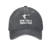 KWQDOZF Ora Sei Una Mamma Single, Cappelli Divertenti da papà, Regolabili, Vintage, per Uomo e Donna, Berretto da Baseball Nero