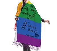 KWQDOZF Orgoglio Lgbtq Salmi Scrittura Preghiera cristiana Cristianità Nappe Scialli Sciarpe Mantelle