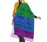 KWQDOZF Orgoglio Lgbtq Salmi Scrittura Preghiera cristiana Cristianità Nappe Scialli Sciarpe Mantelle