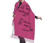 KWQDOZF Ottimi regali per la mamma, Salmi rosa, Scritture, Preghiere cristiane, Nappe, Sciarpe morbide, Scialli, Mantelle