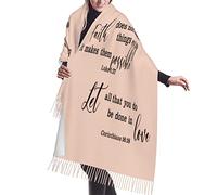 KWQDOZF Ottimi regali per la mamma, Salmi rosa, Scritture, Preghiere cristiane, Nappe, Sciarpe morbide, Scialli, Mantelle