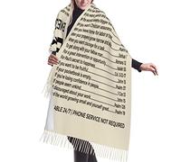 KWQDOZF Ottimi regali per le donne, scialli e stole in pashmina con nappe, salmi beige, preghiere cristiane e scritture cristiane