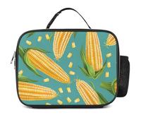 KWQDOZF Pannocchia di mais, chicchi di mais, borsa porta pranzo alla moda, contenitore portatile isolato per il pranzo, a prova di perdite