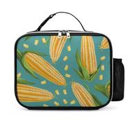 KWQDOZF Pannocchia di mais, chicchi di mais, borsa porta pranzo portatile, contenitore per pranzo isolato riutilizzabile, a prova di perdite, per lavoro e picnic