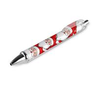 KWQDOZF Penna a sfera classica da 0,5 mm con punta fine e inchiostro nero, scrittura, articoli per ufficio, penna Merry Christmas Santa Claus