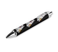 KWQDOZF Penna a sfera con stampa carina Bulldog inglese per donne e uomini, punta fine da 0,5 mm, retrattile, 1 pezzo