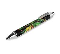 KWQDOZF Penna a sfera per ufficio alla moda, punta fine da 0,5 mm, inchiostro nero, penna per scrittura, motivo: farfalla, ccia, foglia, arte