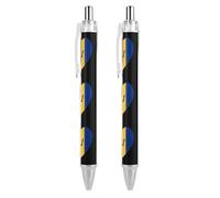 KWQDOZF Penna a sfera retrattile a forma di cuore con bandiera di Barbados, inchiostro nero, punta fine da 0,5 mm, forniture per ufficio per insegnanti e infermieri