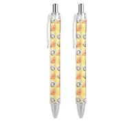 KWQDOZF Penna a sfera retrattile liscia con motivo ostriche e gamberetti, penne in gel stampate, penna a sfera con inchiostro nero, articoli per ufficio per uomini e donne