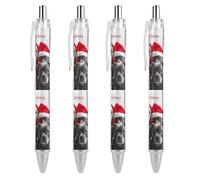 KWQDOZF Penna a sfera retrattile Merry Christmas Dogs con inchiostro nero, punta fine da 0,5 mm, forniture per ufficio per insegnanti e infermieri