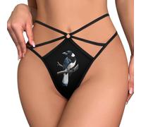 KWQDOZF Perizoma Elasticizzato con Cinturino a T Wild Bird Magpie da Donna