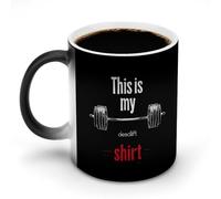 KWQDOZF Questa è la mia maglietta da stacco da terra, divertente tazza da caffè, divertente tazza da tè che cambia colore per uomini e donne, compleanno