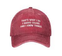 KWQDOZF Questo è ciò Che Faccio, i sigari e so Cose, Cappello da Baseball per Donna