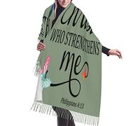 KWQDOZF Regali cristiani per donne, scialli religiosi ispiratori, preghiere con le Scritture, pashmina, morbide sciarpe curative