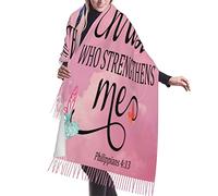 KWQDOZF Regali cristiani per donne, scialli religiosi ispiratori, preghiere con le Scritture, pashmina, morbide sciarpe curative