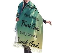 KWQDOZF Regali cristiani per donne, scialli religiosi ispiratori, preghiere con le Scritture, pashmina, morbide sciarpe curative