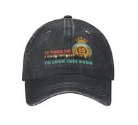 KWQDOZF Regali di Compleanno Divertenti Vintage per Il 65° Compleanno. Ci Ho Messo 65 Anni per apparire così Bene. Cappellino da Base