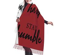 KWQDOZF Regali divertenti per le donne, scialli e stole con frange ispiratrici cristiane, rosso e bianco, il mio aiuto viene dai Salmi