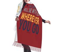 KWQDOZF Regali divertenti per le donne, scialli e stole con frange ispiratrici cristiane, rosso e bianco, il mio aiuto viene dai Salmi