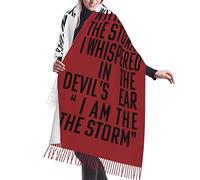 KWQDOZF Regali divertenti per le donne, scialli e stole con frange ispiratrici cristiane, rosso e bianco, il mio aiuto viene dai Salmi