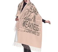 KWQDOZF Regali pratici per le donne, rosa Il mio aiuto viene dai Salmi Mantelle con nappe cristiane Scialli e stole morbidi