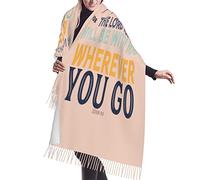 KWQDOZF Regali pratici per le donne, rosa Il mio aiuto viene dai Salmi Mantelle con nappe cristiane Scialli e stole morbidi