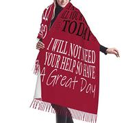 KWQDOZF Regali unici per il padre della sposa, scialle in pashmina con frange, religioso, spirituale, cristiano, cattolico, con citazioni divertenti, rosso Dio