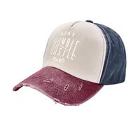 KWQDOZF Resta umile, datti da Fare, Cappellini da Baseball in Denim - Cappellini da Camionista Vintage Rosso Scuro