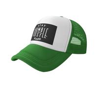 KWQDOZF Resta umile, Hustle Hard Trucker Hat Berretto da Baseball in Rete Unisex