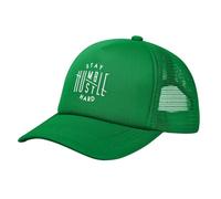 KWQDOZF Rimani umile, datti da Fare, Cappellino da Baseball con Retro in Rete di Tela, Cappello da Camionista Nero