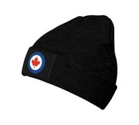 KWQDOZF Royal Canadian Air Force, Cappelli Lavorati a Maglia, Cappelli Lavorati a Maglia con Teschio, Cappelli Pullover, Unisex Nero