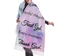 KWQDOZF Scialle della Bibbia, regali cristiani per donne, regalo religioso per mamma, pashmina cattolica, pensieri ispiratori, preghiere