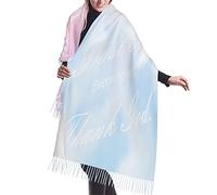 KWQDOZF Scialle di guarigione con pensieri ispiratori, preghiere religiose, morbida pashmina, sciarpa, regalo perfetto per uomini e donne.