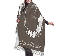 KWQDOZF Scialle Dio è il mio consolatore, pashmina con preghiera di guarigione, cura, fede, regali, sciarpe cristiane