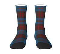 KWQDOZF Scottish Cameron Hunting Plaid Tartan Scotstee Clan Outlander Fraser Tartan Calzini da uomo e da donna, Tartan Plaid Novità Moda Casual Crew Tube Soc